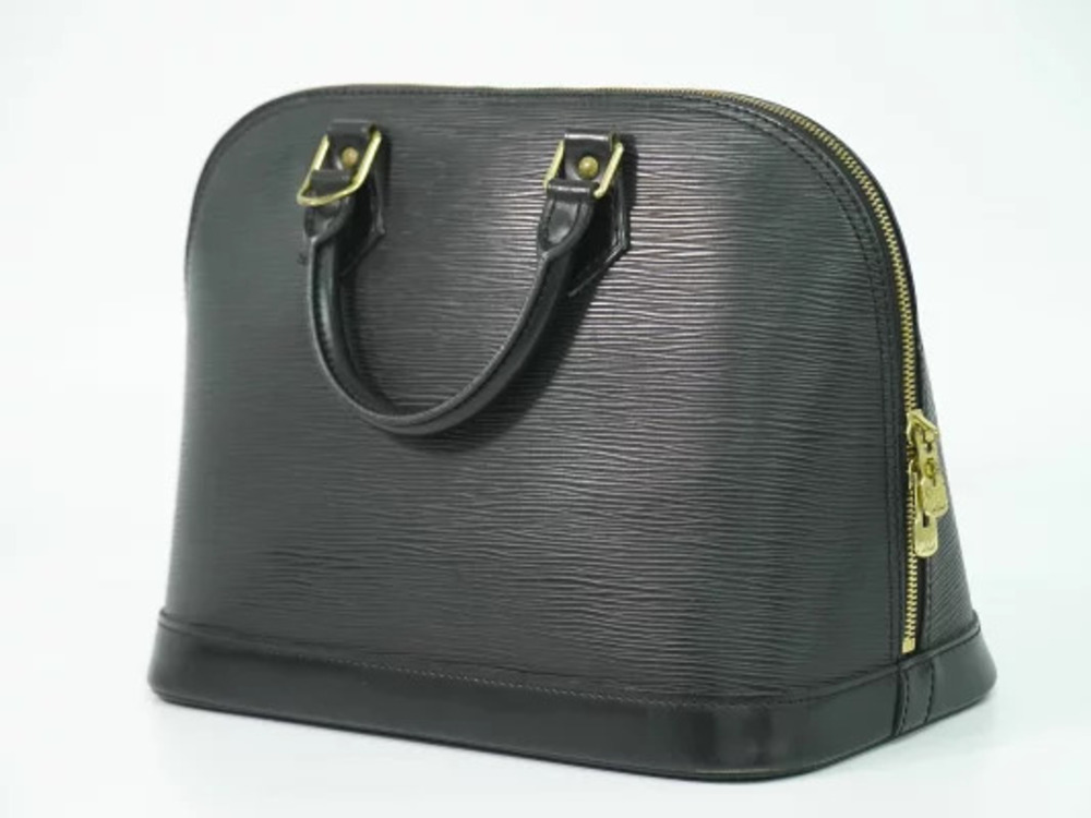 Louis Vuitton LV Alma Epi Leather Top Handle Bag Noir Black - Picture 2 of 9